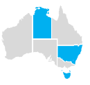 ACT, NT, NSW and Tasmania